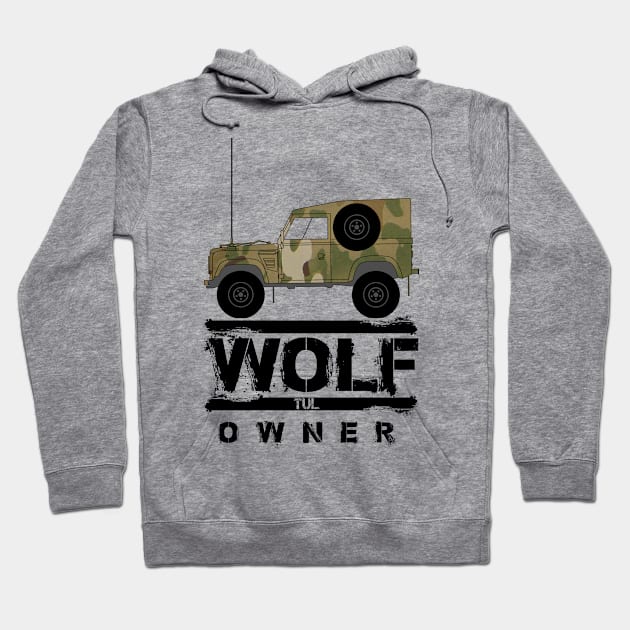 Land Rover Wolf/TUL Hoodie by Mindwisp